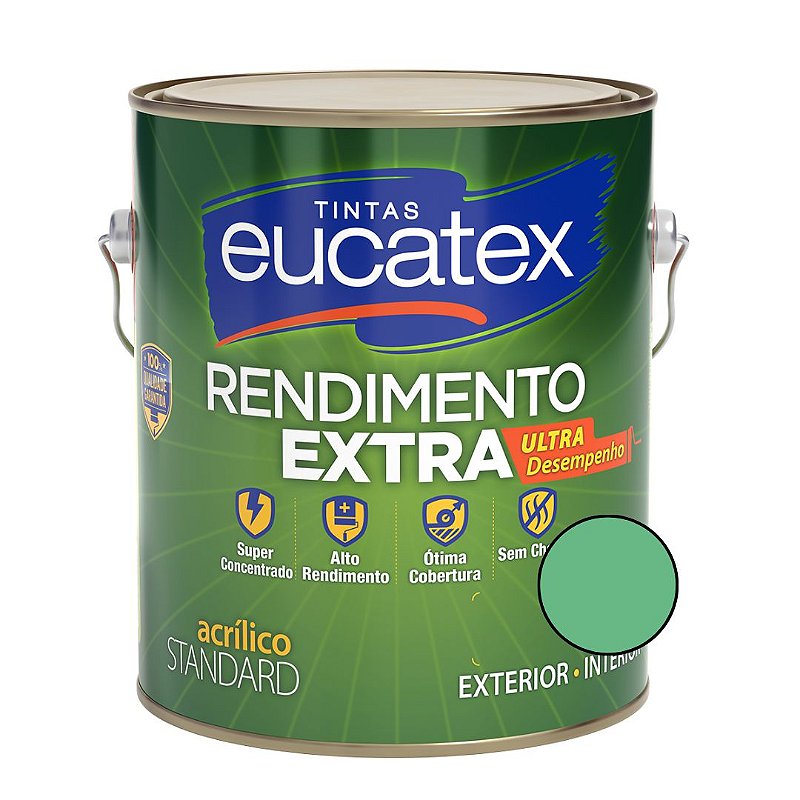 Tinta Acrílica Rendimento Extra -Verde Angra -3,6L-  Eucatex