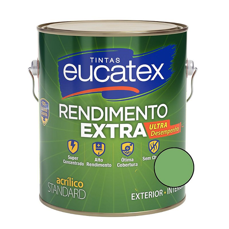 Tinta Acrílica Rendimento Extra -Verde Piscina -3,6L-  Eucatex