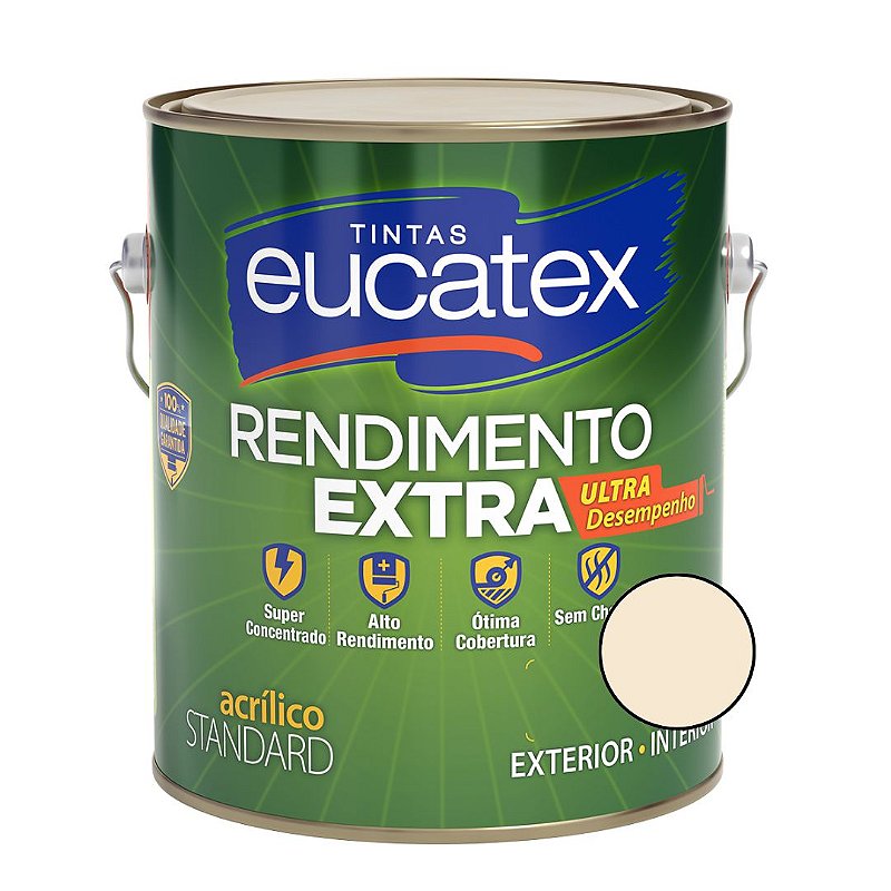 Tinta Acrílica Rendimento Extra - Cor Palha -3,6L-  Eucatex