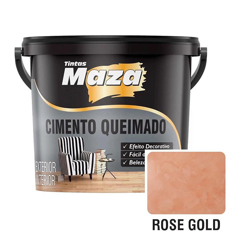 Revestimento Cimento Queimado Rose Gold - 5,6KG - Maza