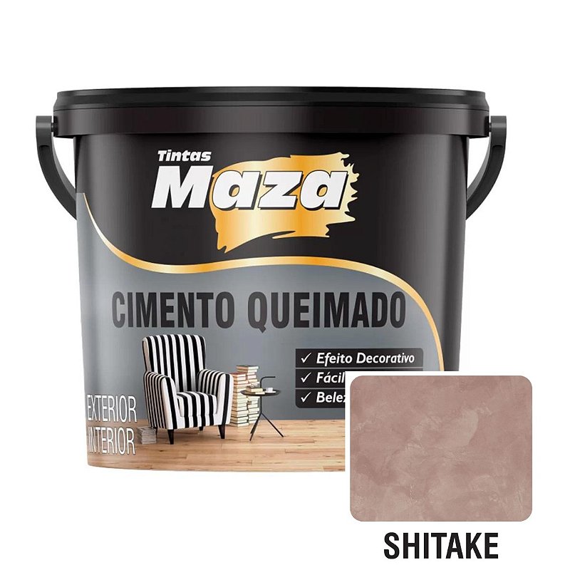 Revestimento Cimento Queimado Shitake - 5,6KG - Maza