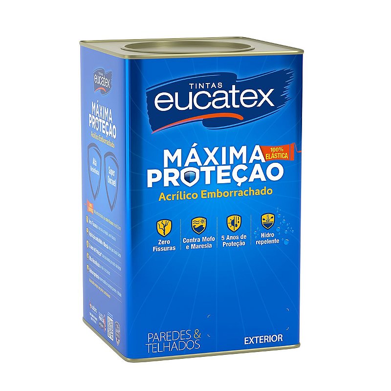 Tinta Emborrachada Máxima Proteção- Branco Fosco -18L- Eucatex