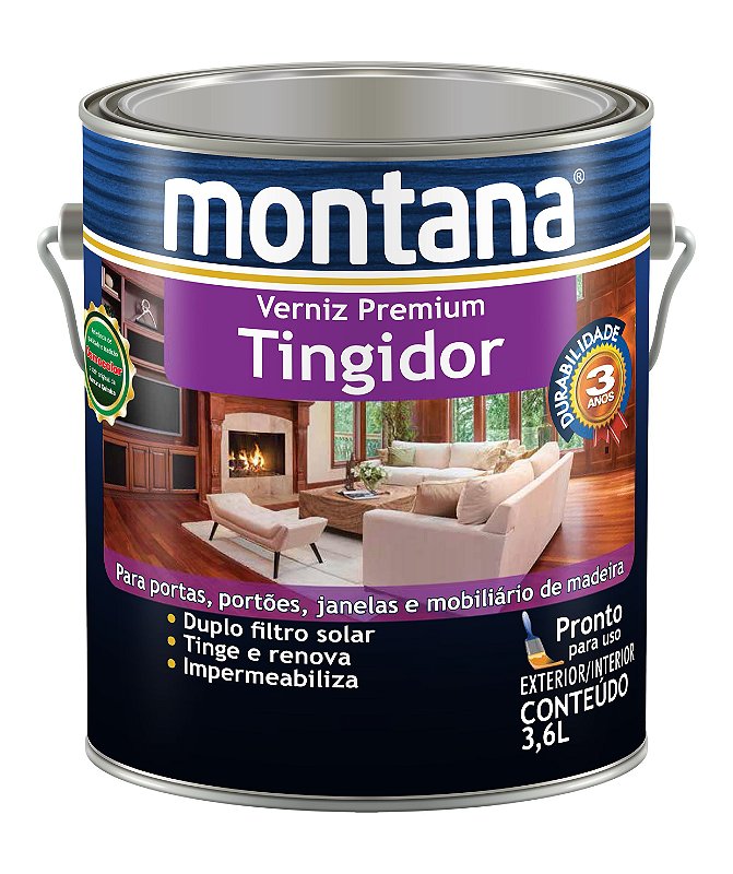 Verniz Tingidor Mogno Acetinado 3,6l - Montana