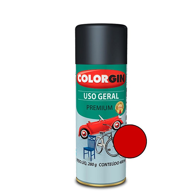 Tinta Spray Uso Geral Premium Vermelho - Colorgin