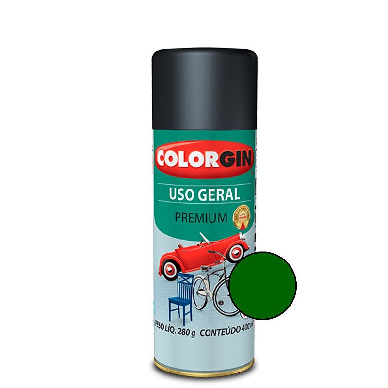 Tinta Spray Uso Geral Premium Verde Folha - Colorgin