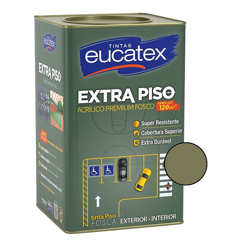 Tinta Acrílica Extra Piso Premium Fosco Concreto 18L - Eucatex