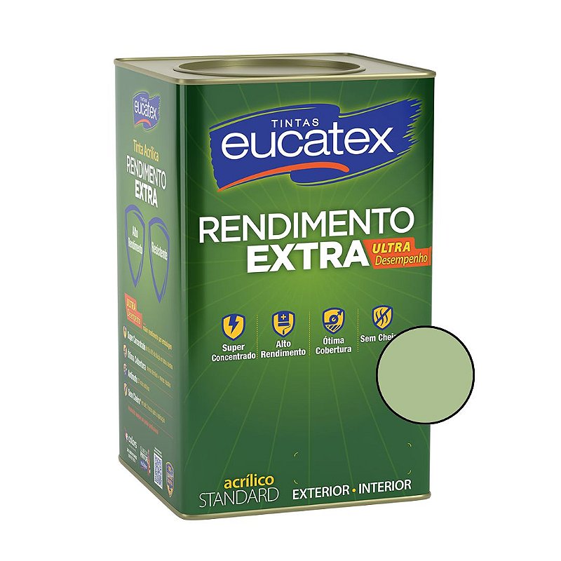 Tinta Acrílica Rendimento Extra - Standard - Verde Kiwi-18L-  Eucatex