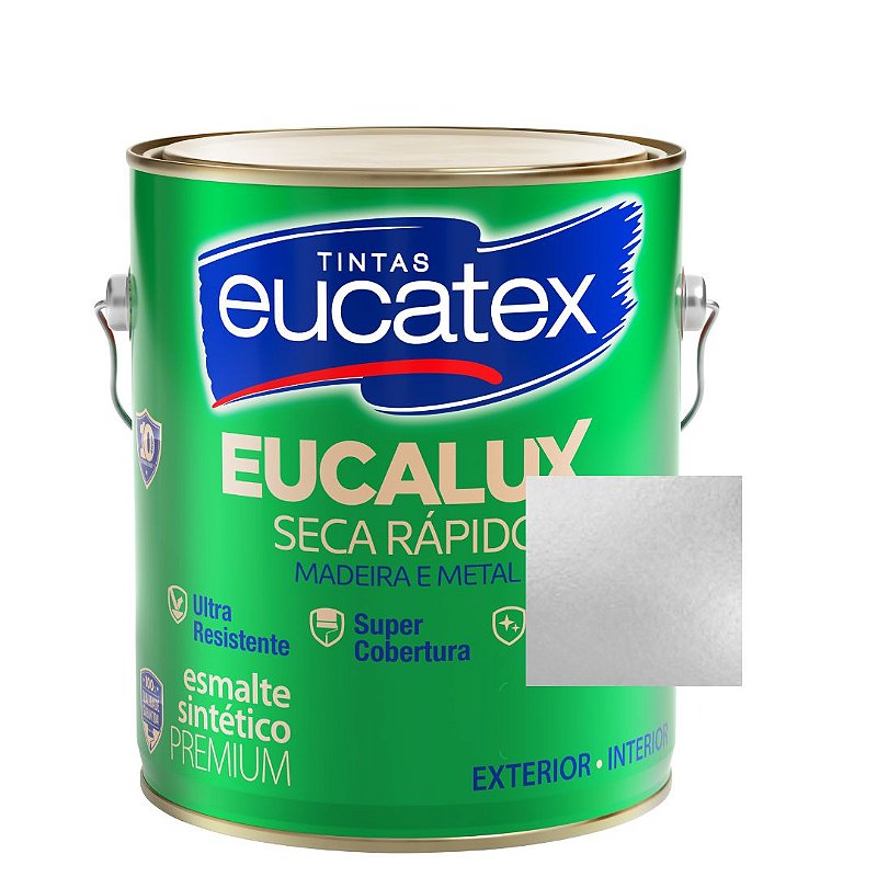 Esmalte Sintético Eucalux Alumínio Brilhante- 900ml - Eucatex