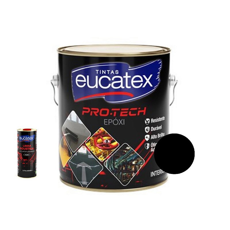 Tinta epóxi Pro Tech - Preto - Eucatex