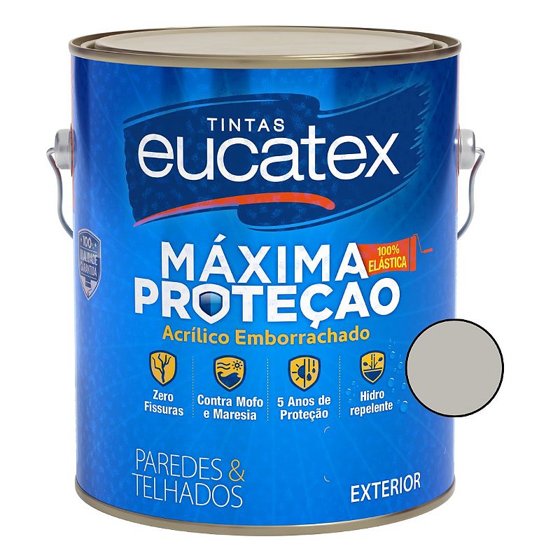 Tinta Emborrachada Máxima Proteção- Chromium Fosco -3,6L- Eucatex