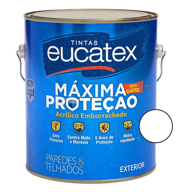 Tinta Emborrachada Máxima Proteção- Branco Fosco -3,6L- Eucatex