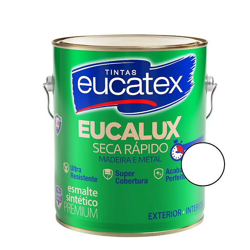 Esmalte Sintético Eucalux Branco Fosco- 900ml - Eucatex