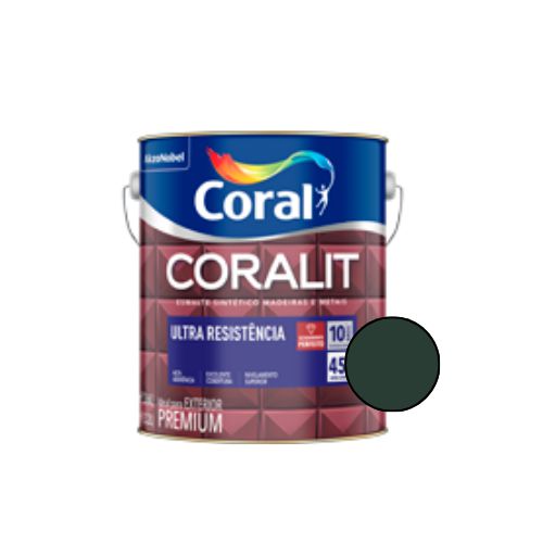 Esmalte Sintético Coralit Ultra Res. Acetinado Verde Colonial 3,6l - Coral