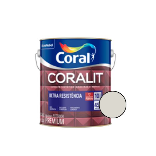 Esmalte Sintético Coralit Ultra Res. Acetinado Branco Gelo 900ml - Coral