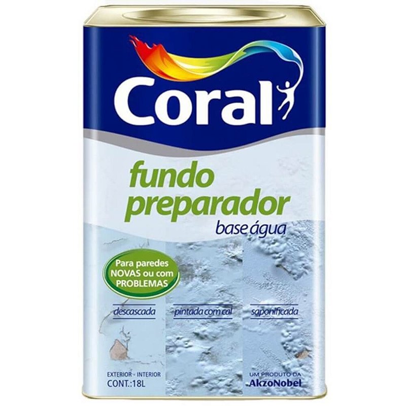 Fundo Preparador base Aguá Incololr 18L -Coral