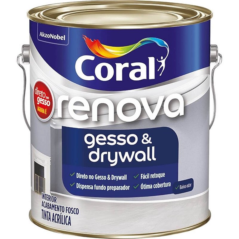 Renova Gesso e Drywall Branco 3,6l - Coral