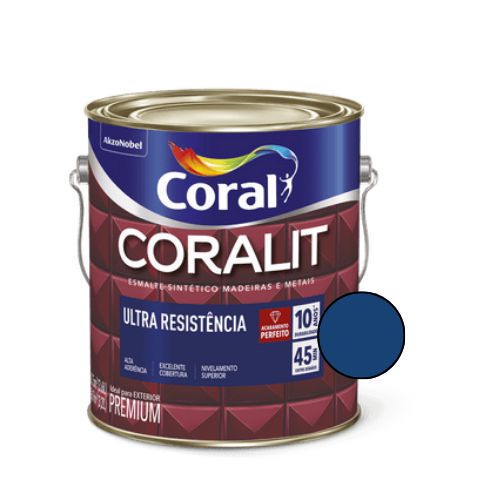 Esmalte Sintético Coralit Ultra Brilhante Azul del Rey 3,6l - Coral
