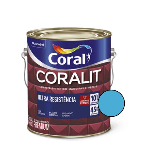 Esmalte Sintético Coralit Ultra Brilhante Azul Mar 3,6l - Coral