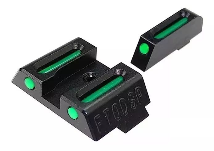 mira alça e massa fibra verde glock todos modelos - Forja do Operador