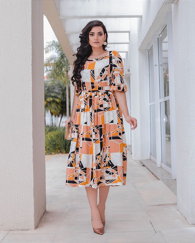 vestido de viscose gode