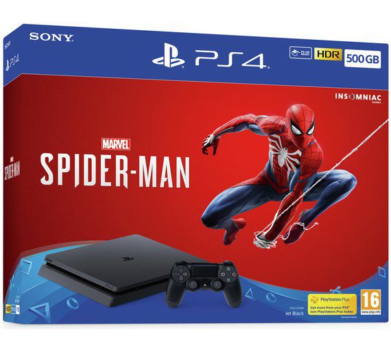Console PS4 Slim 500GB com 2 Anos de Garantia e Jogo Spiderman - JF GAMES