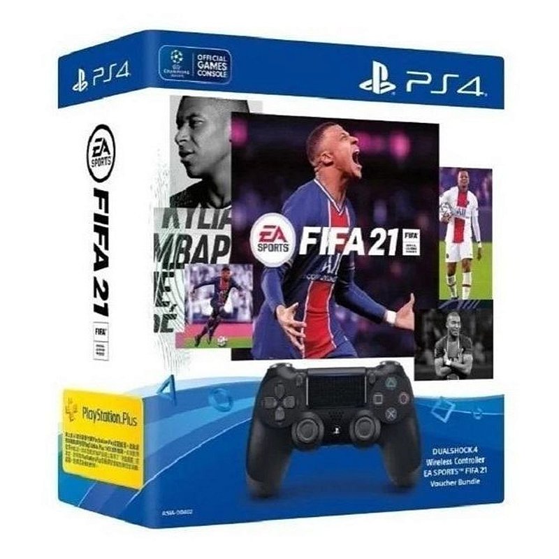 Console PS4 Slim 500GB com 2 Controles e Fifa 19 - 2 Anos de