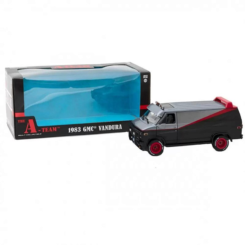 グリーンライト　1983 GMC Vandura Miniatura Gmc Vandura 1983 Esquadrão Classe A 1:64 Greenligh Preto