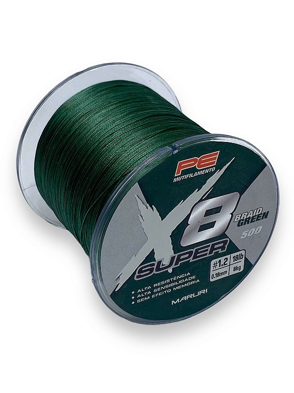 Linha Maruri Multi X8 Super Verde 8X 0,18mm 500m 18lb 8kg