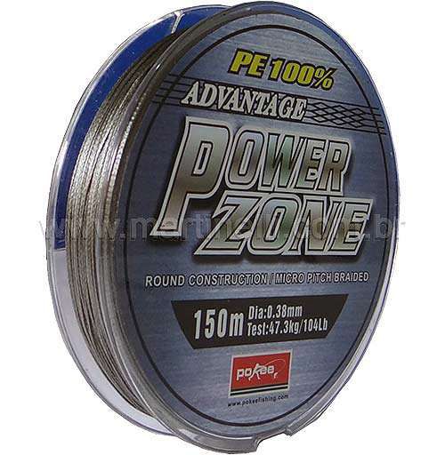 Linha multifilamento Power Zone. 130lb 0,50mm 150m cor cinza