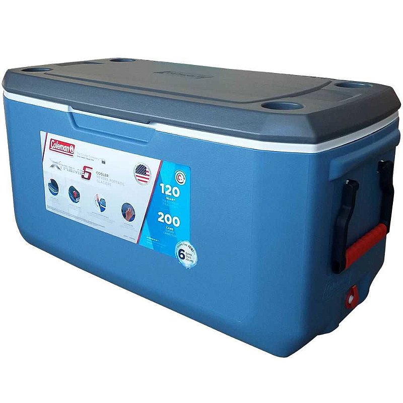 Caixa Térmica Coleman 120 Qt 113,5L Azul Xtreme - Martinelli Pesca