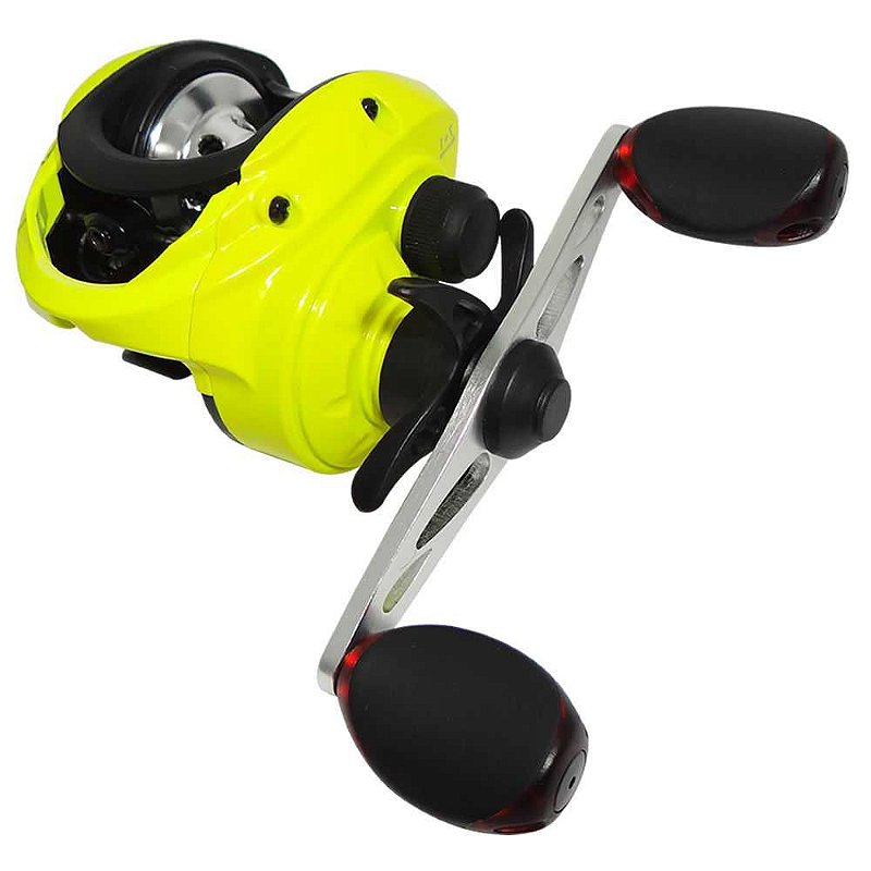 Carretilha Sumax Rainbow 800R Esquerda Amarela 8 Rolamentos