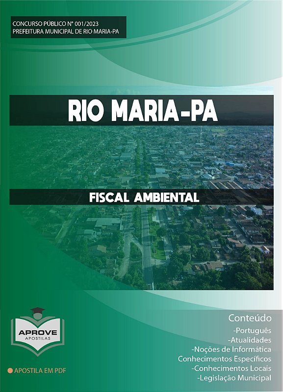 APOSTILA RIO MARIA FISCAL AMBIENTAL Aprove Apostilas