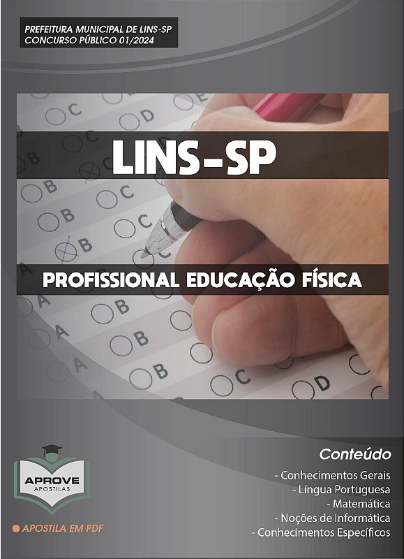 APOSTILA LINS PROFISSIONAL EDUCAÇÃO FÍSICA Aprove Apostilas