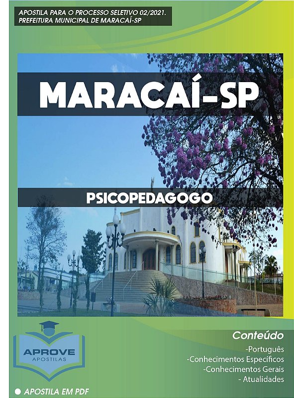 APOSTILA MARACAÍ - PSICOPEDAGOGO - Aprove Apostilas