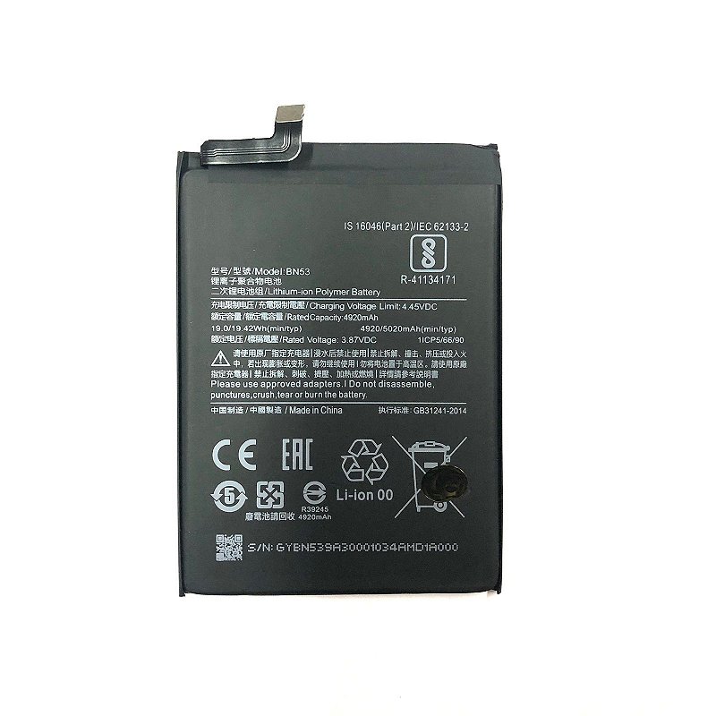 BATERIA REDMI NOTE 9 PRO/NOTE 10 PRO/NOTE 10 PRO MAX BN53 - SUPER — imagem 1