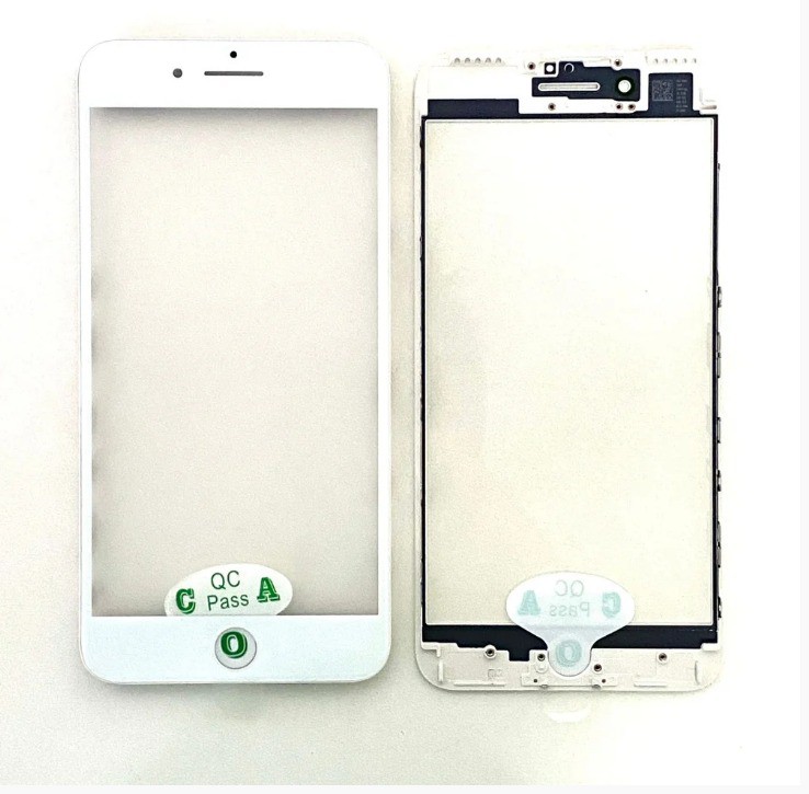 Vidro Apple Iphone 7 Plus Sem Cola Oca + Frame ( Aro ) Branco