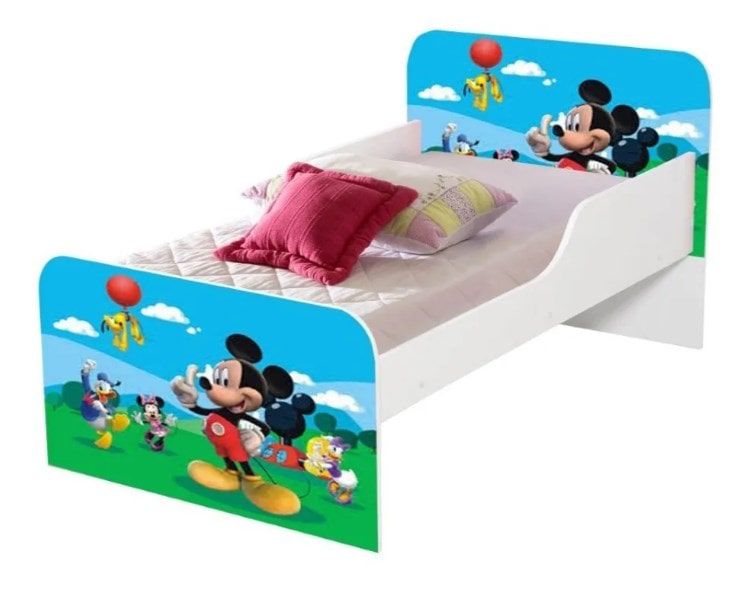 Cama Infantil Mickey Mouse com Proteção Lateral - MOS Store - MOS Store