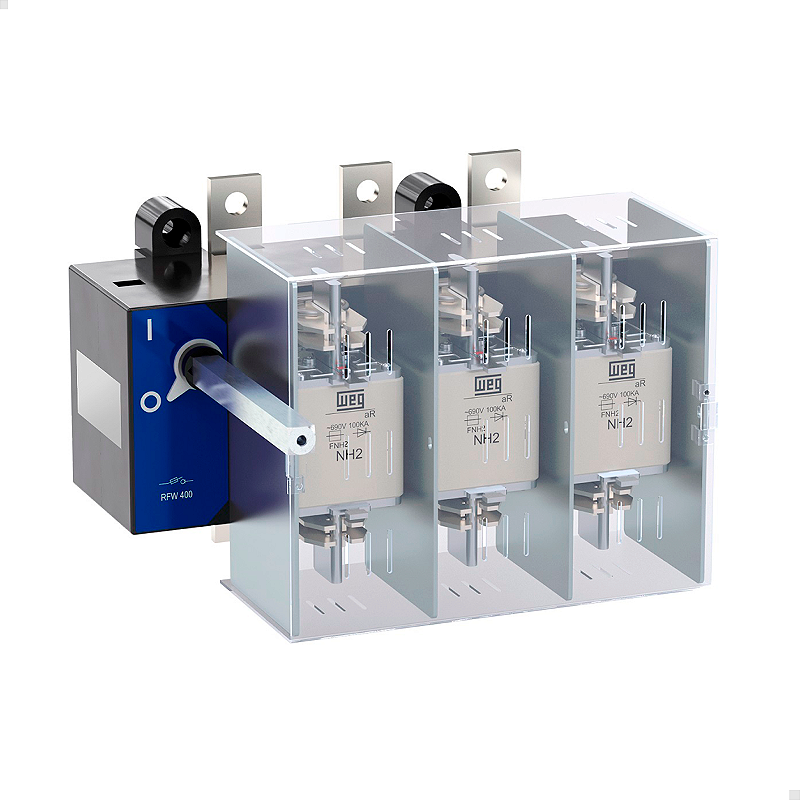 あ 5/2配達 Chave Seccionadora Rotativa WEG 400A Com Porta Fusivel Tam. 02 e