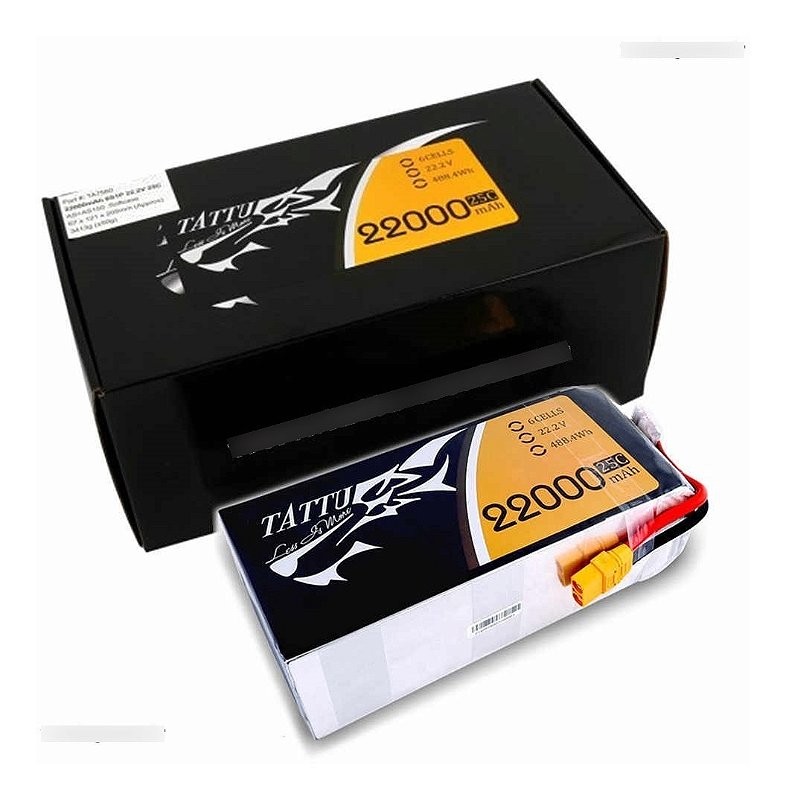 Bateria Gens Tattu 22000mah 6s1p 25c 22.2v Lipo