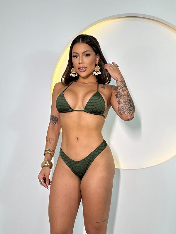 Biquíni Copacabana -Top cortininha / Calcinha asadelta - Mini Gloss