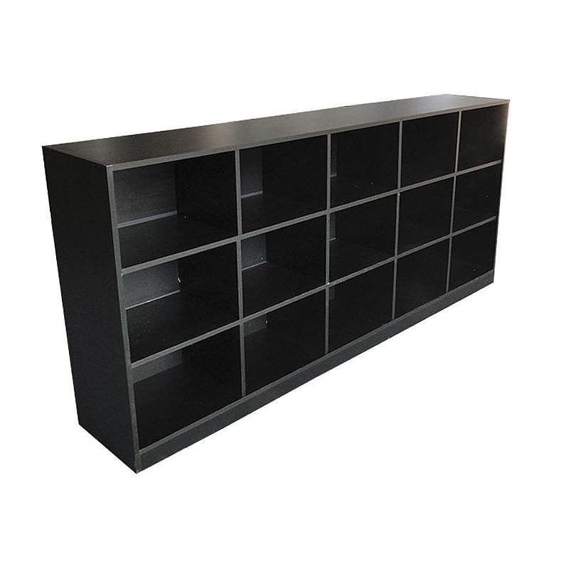 Balcão Colmeia 15 divisões 2m MDF Preto | Pratmax - Pratmax | Fábrica