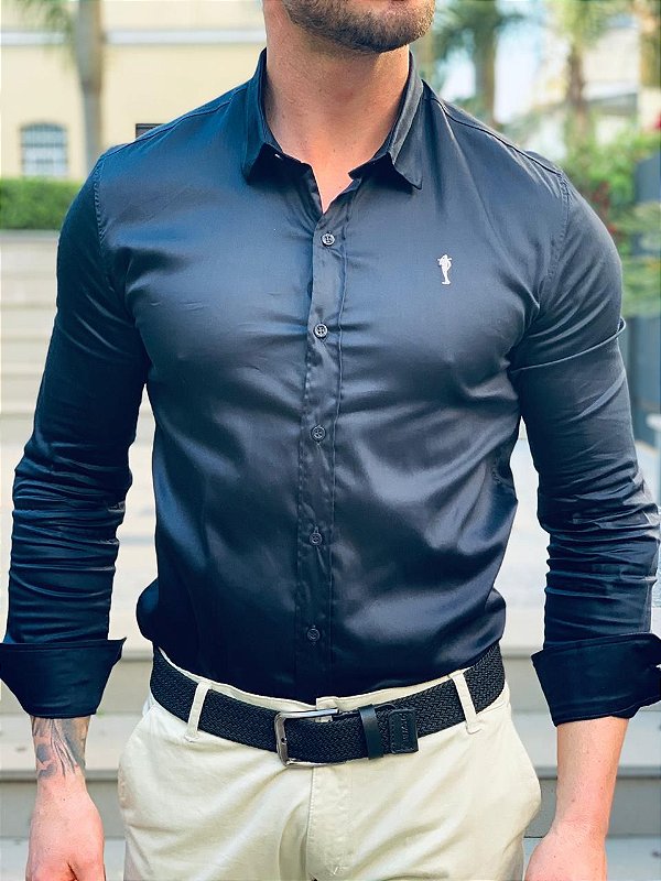 camisa social zip off