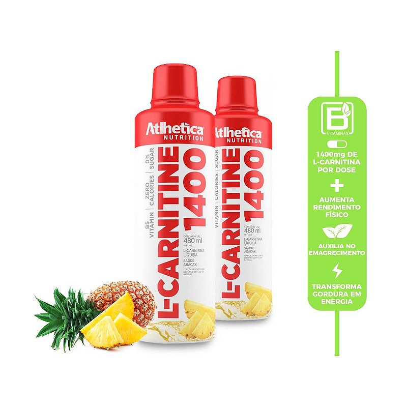 LCARNITINE 1400 ATLHETICA 480ML Curitiba Nutrition Suplementos