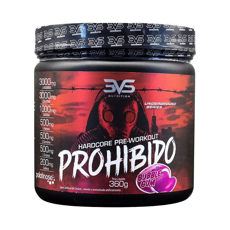 PROHIBIDO PRÉ TREINO 3VS - 360G - Curitiba Nutrition - Suplementos