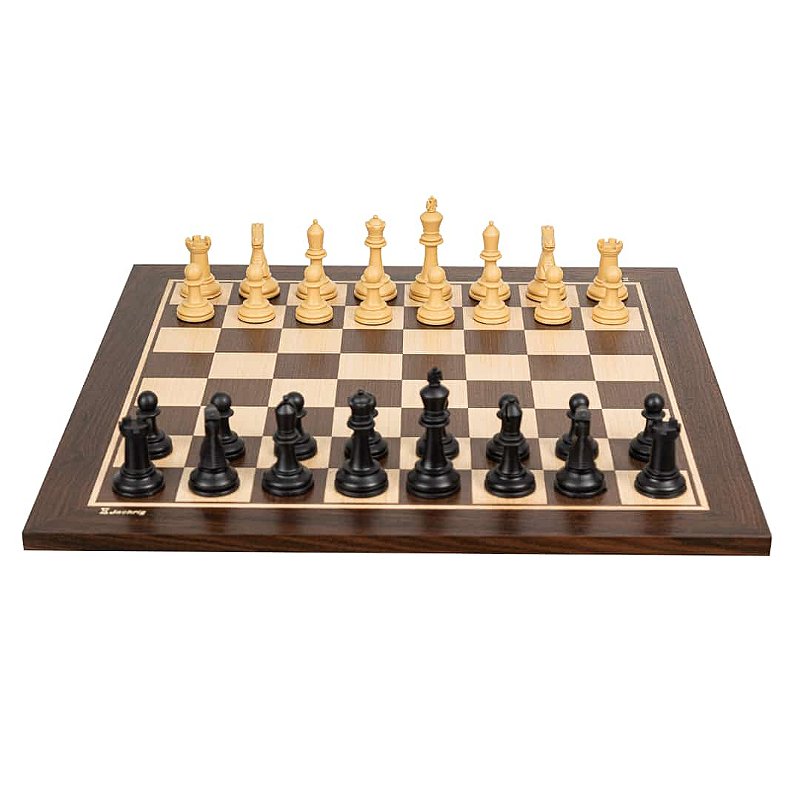 Peças de Xadrez Modelo Escolar + Tabuleiro de Courvin - Prof Ailton -  material de xadrez