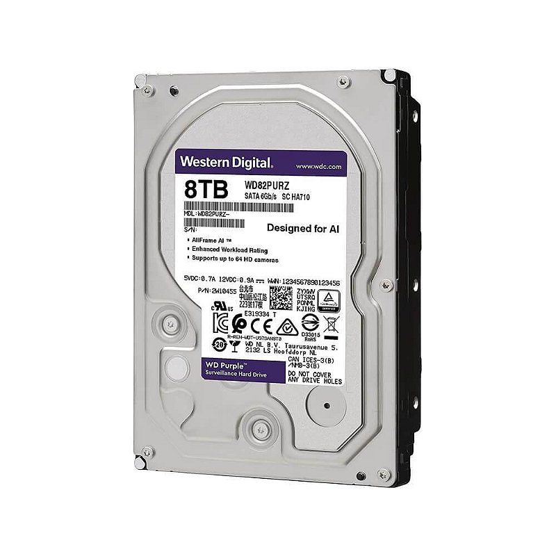 HD Western Digital 8TB, SATA - WD82PURZ - Creacom Informática