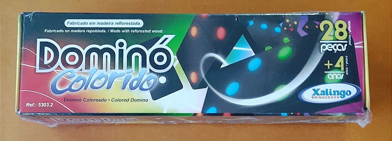 Domino de Madeira Colorido XALINGO
