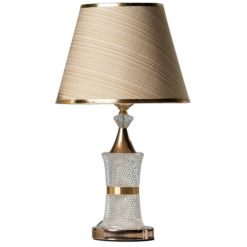 Abajur de Mesa Techled Gold 48,5cm Corpo Iluminado com Base Iluminada e Interruptor Bivolt 127/220V para Quarto