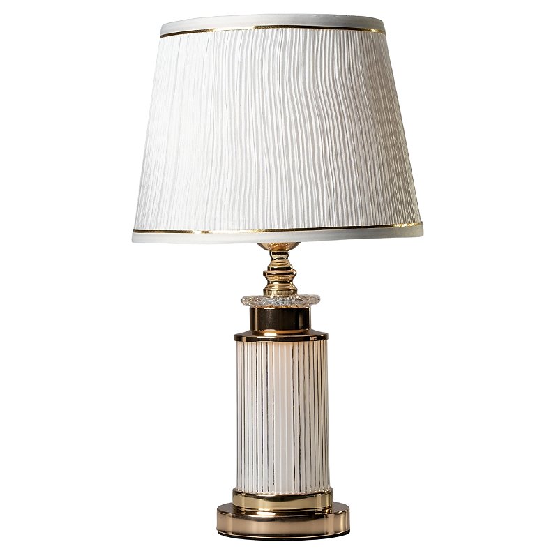 Abajur de Mesa Techled Torre Cristal Gold 49cm Corpo Aceso com Base Iluminada Bivolt 127/220V para Quarto Casal