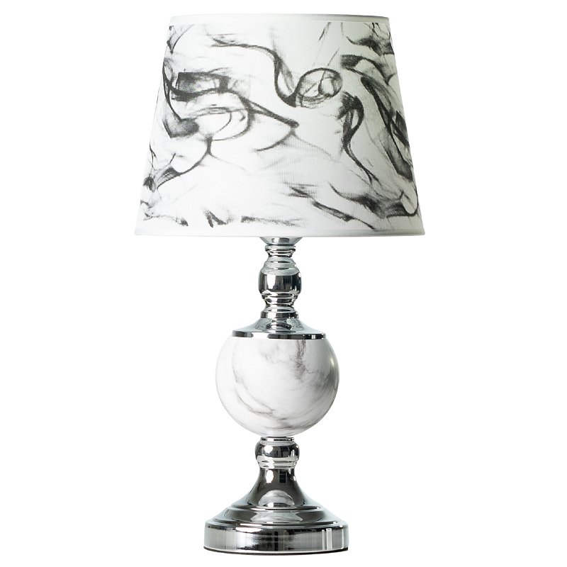 Abajur de Mesa Techled Mármore 51cm em Cerâmica com Interruptor Bivolt 127/220V para Quarto Casal